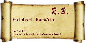 Reinhart Borbála névjegykártya